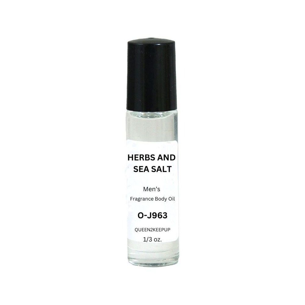 Herbs and Sea Salt (Men) Body Oil 10 ml Fragrance All Natural 1/3 oz Roll-On
